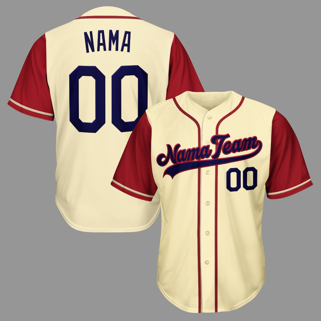 Jersey Baseball Custom Bordir Bebas Desain 09