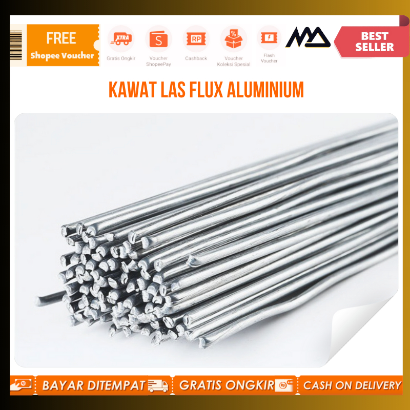 Kawat Las Flux Aluminium Electrode Suhu Rendah 330mm 20 PCS 1.6mm / Kawat las aluminium