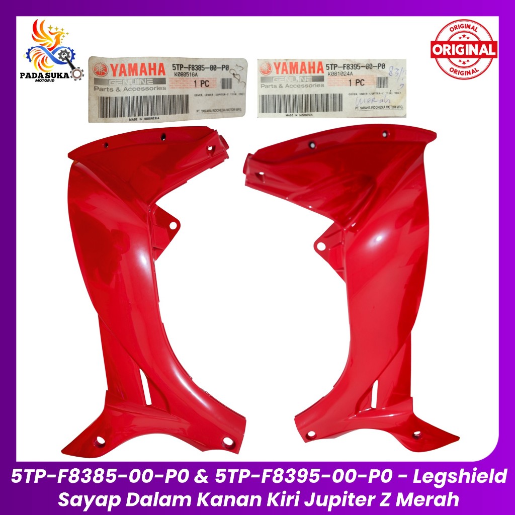 Cover Sayap Dalam Jupiter Z Kanan Kiri Merah 5TP-F8395-00-P0 5TP-F8385-00-P0 ORIGINAL YAMAHA 100%
