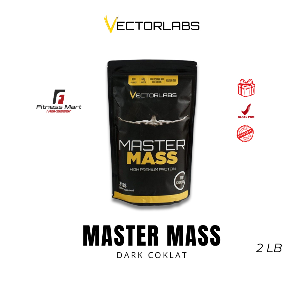 VECTORLABS MASTER MASS 2LBS 900 GRAM SUSU GAINER TINGGI PROTEIN BPOM