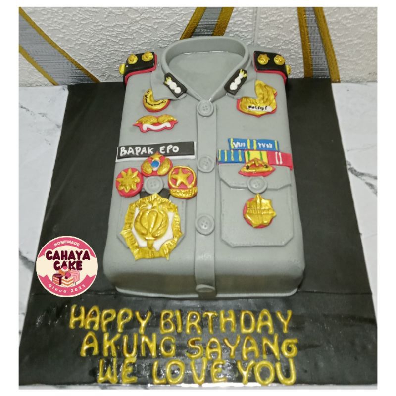 

Kue Ulang Tahun Polisi / Police Custom Cake / Kue Ulang Tahun Seragam Polisi