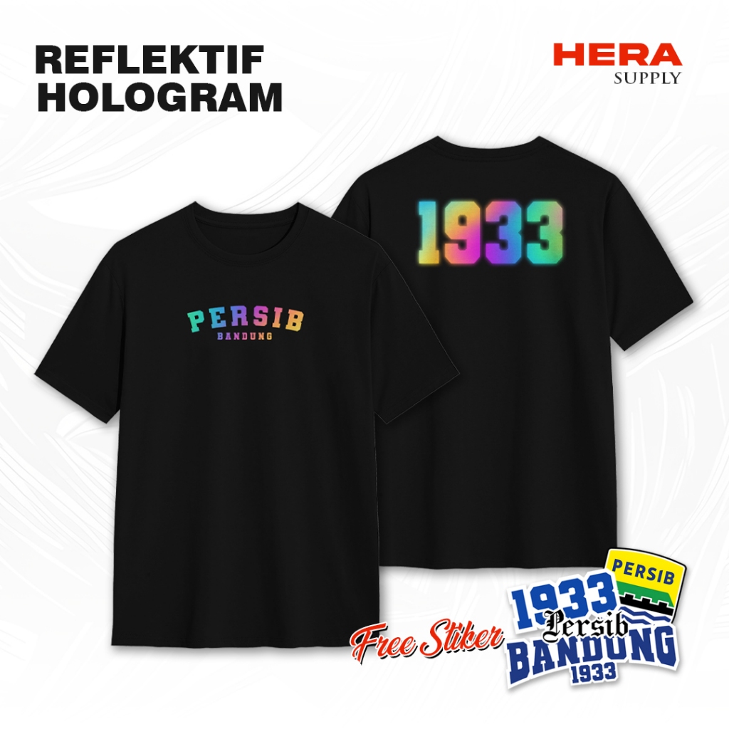 KAOS REFLEKTIF KAOS REFLEKTIF PERSIB BANDUNG KAOS REFLEKTIF MENYALA 100% KATUN COMBED 24S
