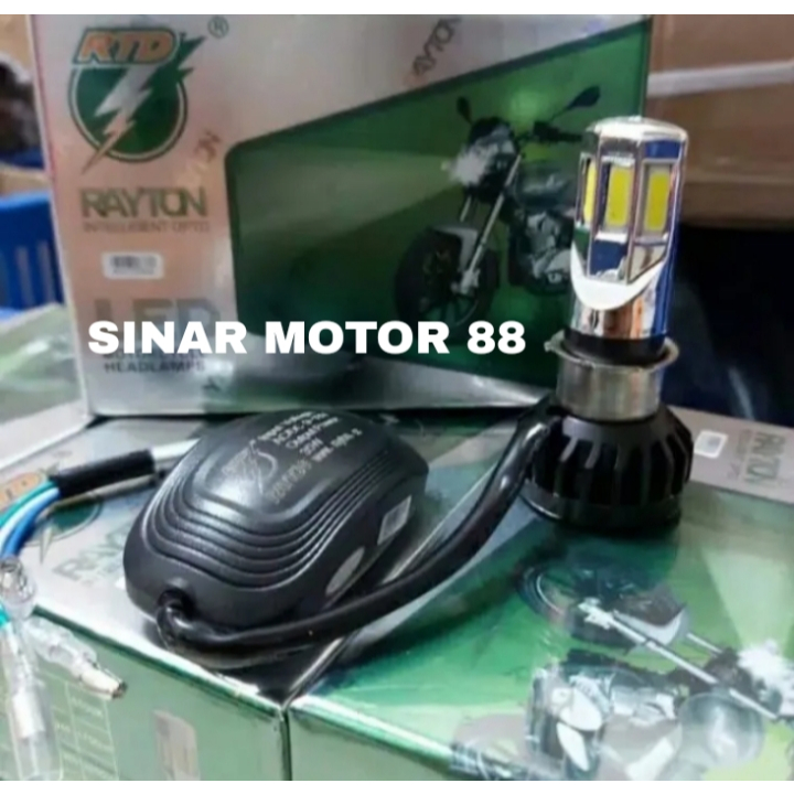 LAMPU LED MOTOR RTD 6 SISI AC DC + KIPAS