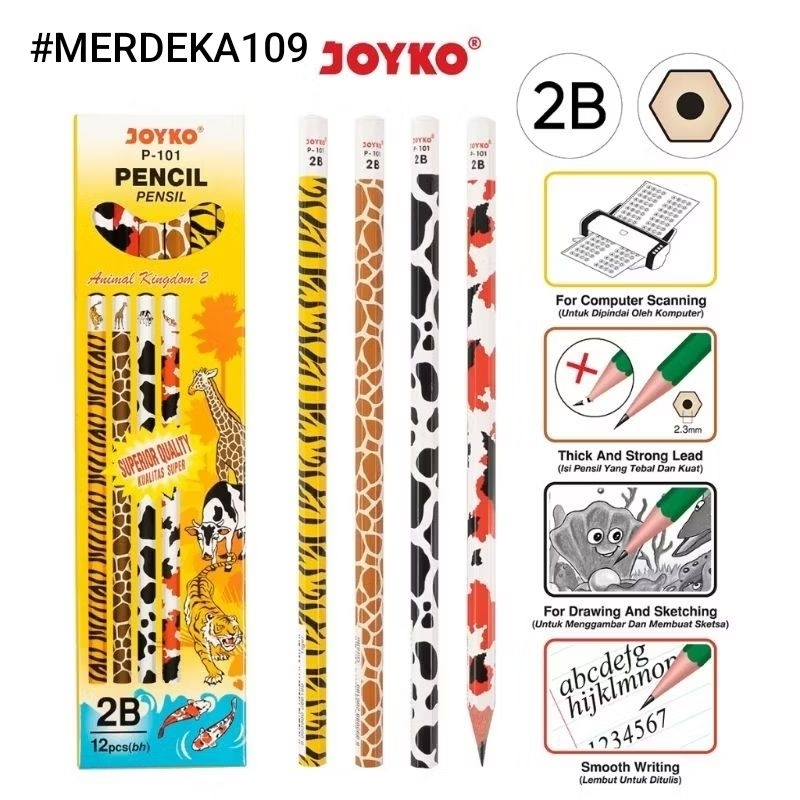 

Alat Tulis Pensil Joyko Animal Kingdom 2 P-101 isi 12pcs