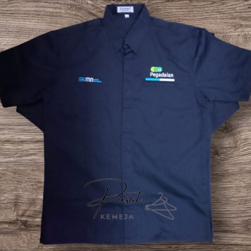 kemeja BUMN PEGADAIAN seragam BUMN PEGADAIAN baju BUMN PEGADAIAN navy panjang