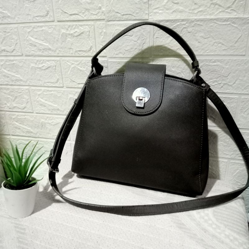 Tas PL Zara basic dengan 2 tali handbag&sling