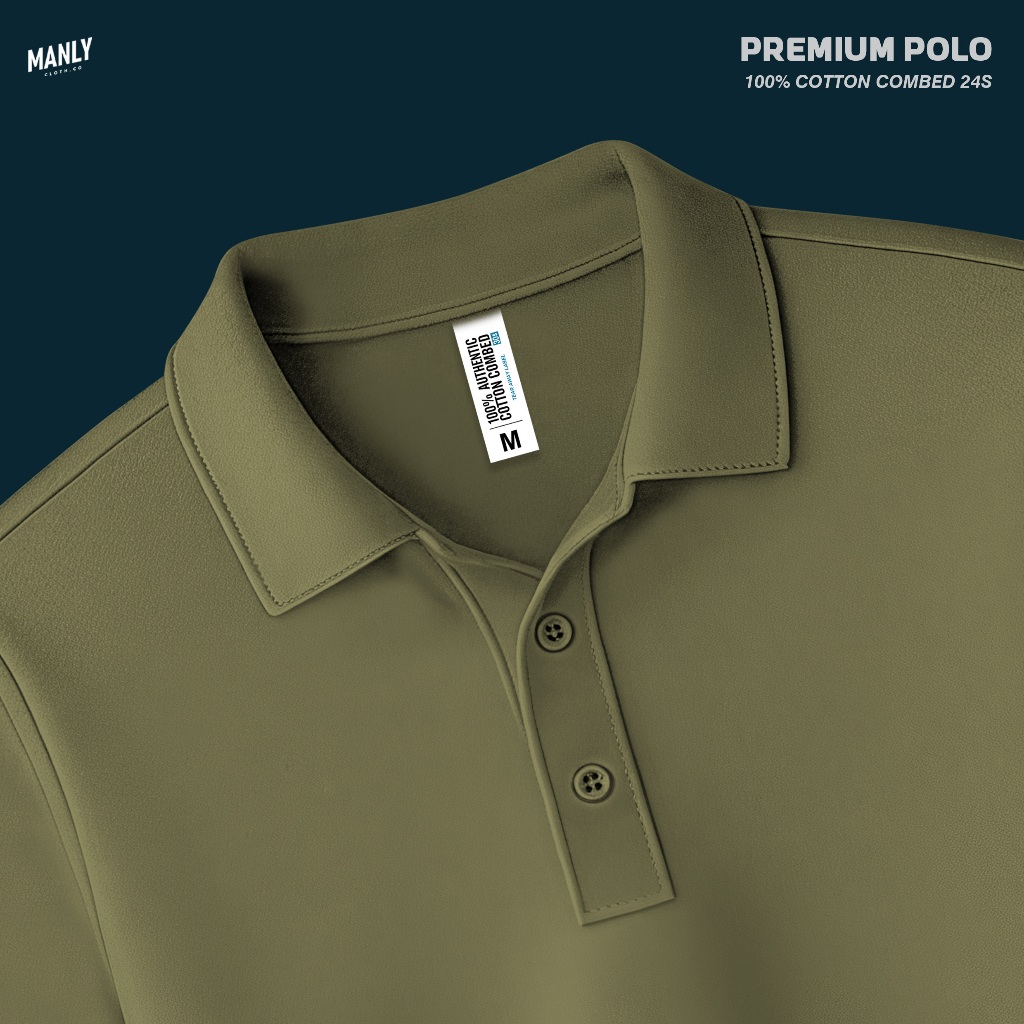 Polo Shirt Pria Bahan Kaos 100% ASLI COTTON COMBED 24s 200 Gsm++