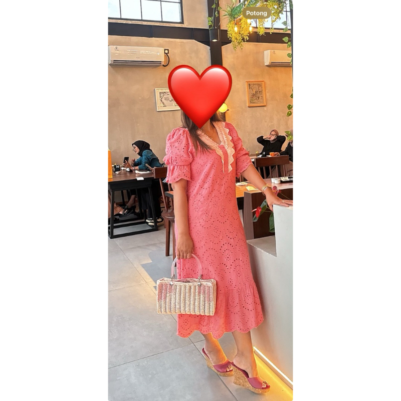 dres pink valentin preloved