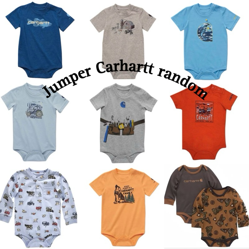 BAJU BAYI {RANDOM ANAK LAKI-LAKI}JUMPER BAYI BODYSUIT KAOS ANAK 3M-24M CARHARTT ORIGINAL