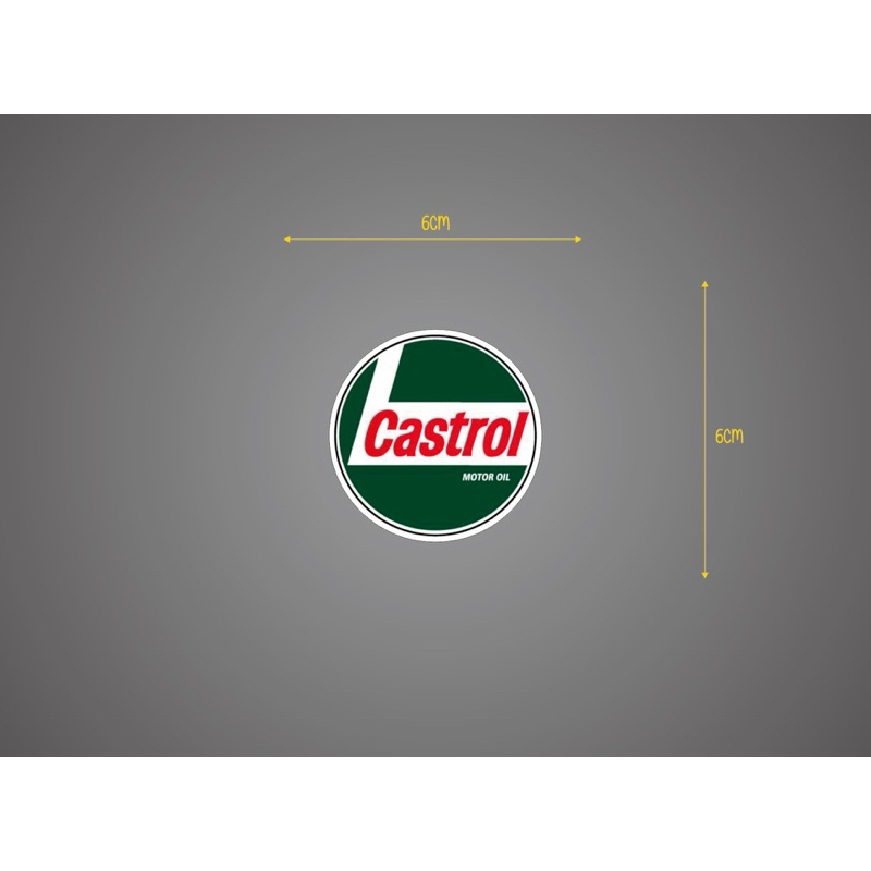 

stiker brand CASTROL vinil glossy cuting bensin gas