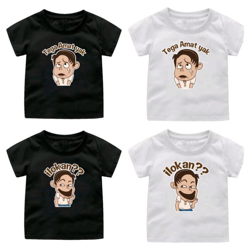 Kaos Custom Baju Custom Anak Gambar Kata Betawi Sablon DTF