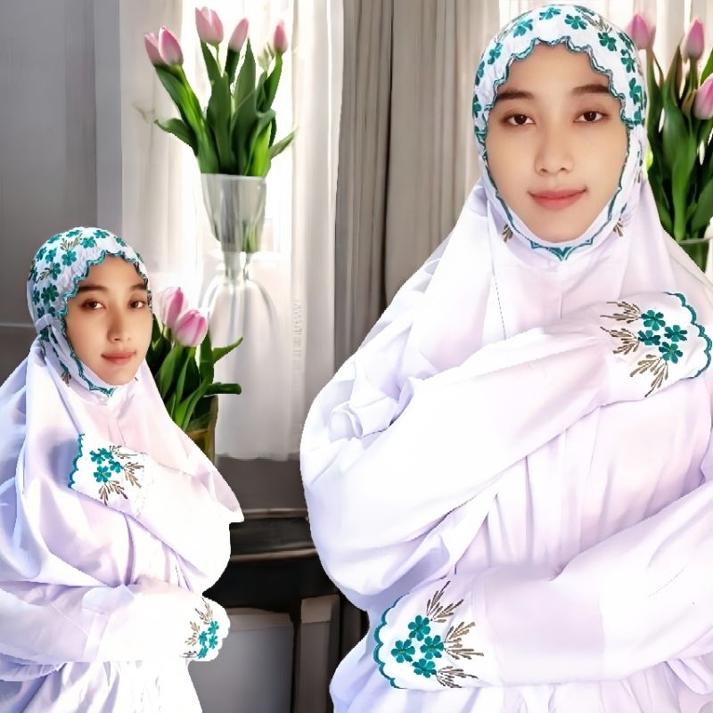 Yupit mukena terusan dewasa katun mikro premium