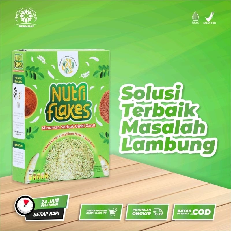 

Nutriflakes Sereal Umbi Garut Obat Atasi Maag, Gerd Dan Asam Lambung