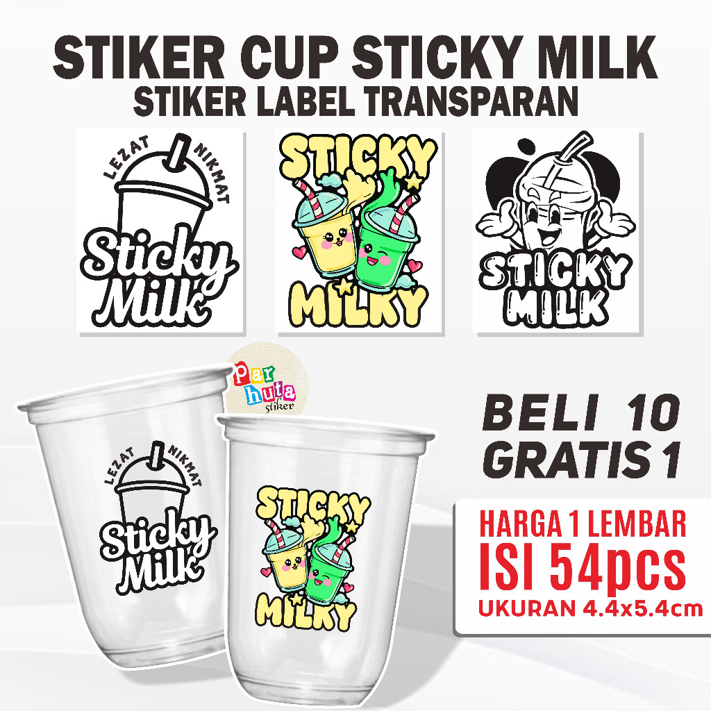 

CETAK STIKER STICKY MILK | CETAK STIKER TRANSPARAN STICKY MILK | STIKER CUP STICKY MILK | STIKER STICKY MILK TRANSPARAN