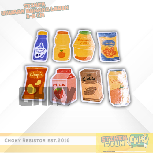 

Sticker/Stiker FUN Korean Snack/Cemilan Korea Vol 2