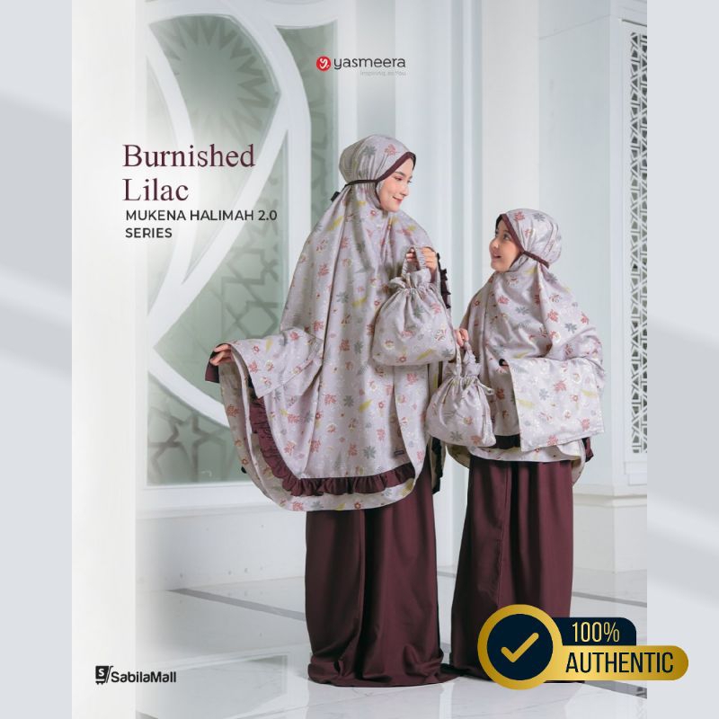 SabilaMall - Mukena Halimah 2.0 Mukena Dewasa dan Anak Bahan Katun Original by Yasmeera