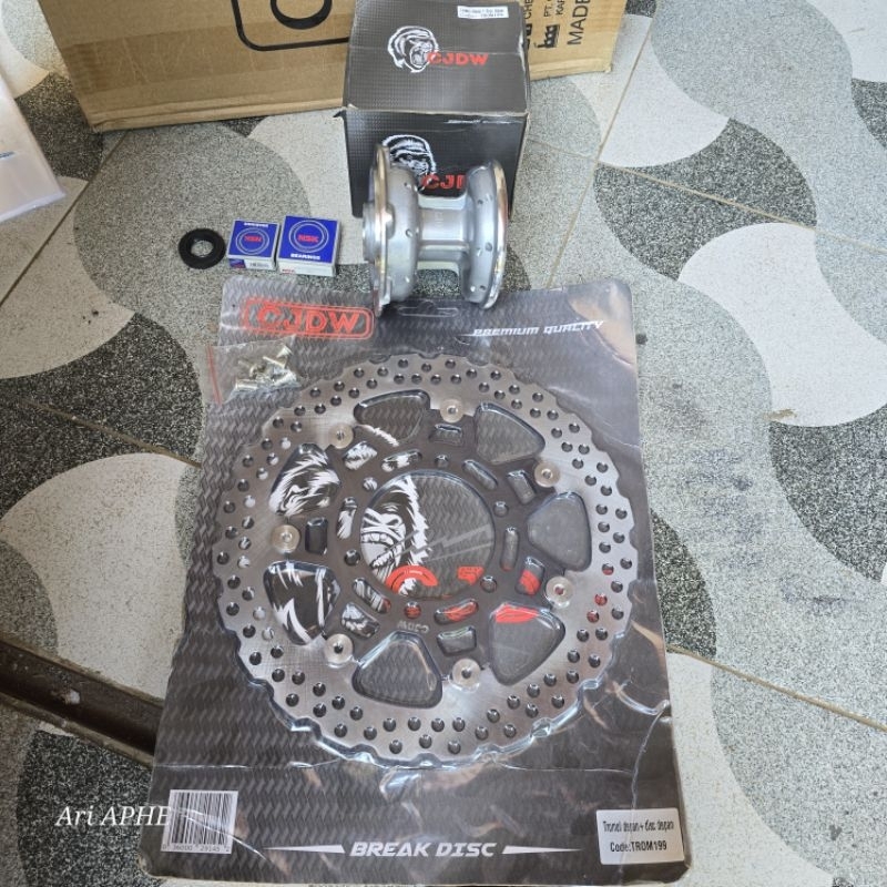 PROMO tromol depan plus piringan CJDW kawasaki KLX 150 dtracker