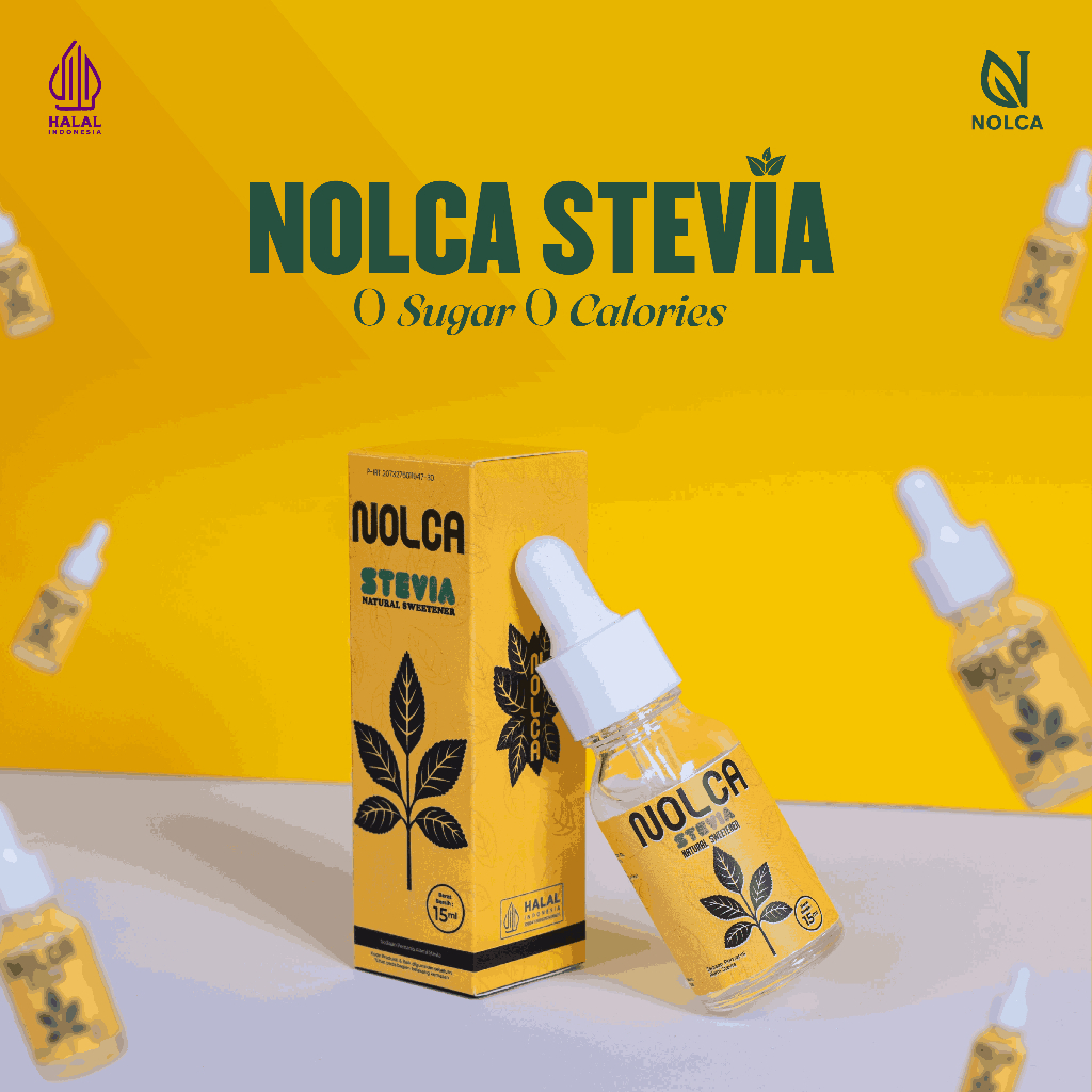

NOLCA Stevia 15ml - Pemanis Alami 0 Kalori - Gula Sehat Pengganti Gula Pasir