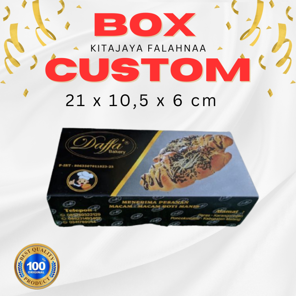 

(FREE DESAIN) CUSTOM BOX CAKE & BAKERY 21x9x7 | 21x10,5x6