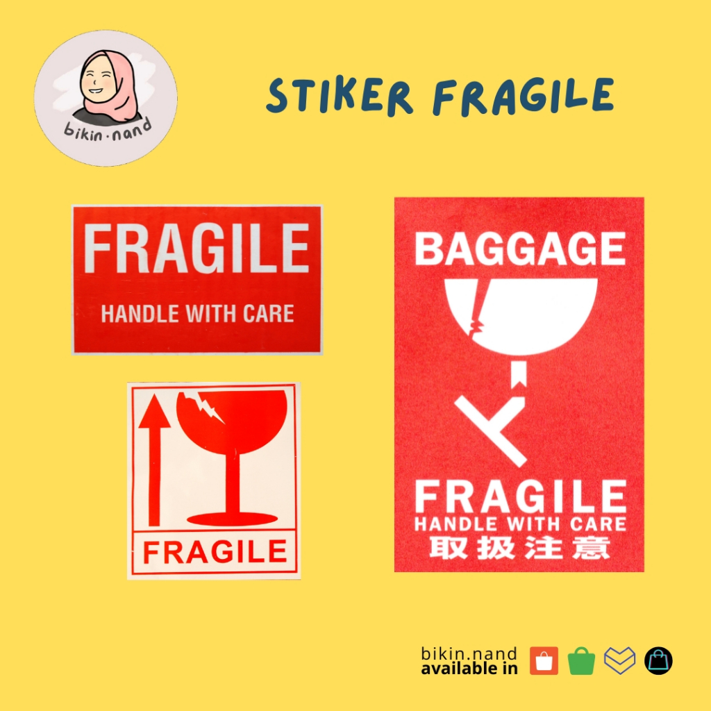 

Sticker Fragile / Stiker Fragile / Tempelan Fragile