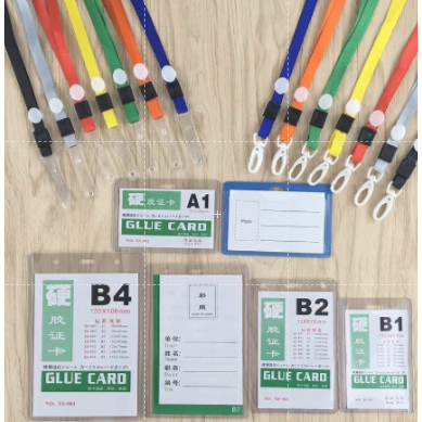 

70 SET B1 MERAH - Paket Murah Tali Name Tag + ID CARD Lanyard