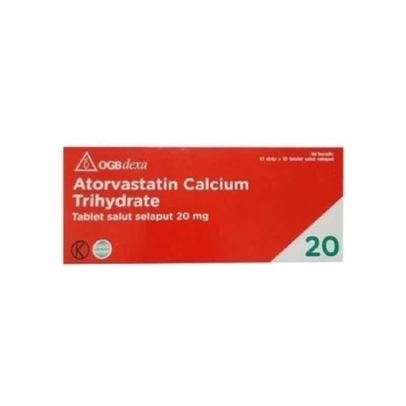 ATORVASTATIN 20 MG DEXA  BOX 100 TABLET