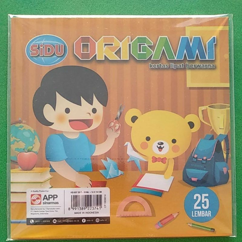 

Sidu Origami Kertas Lipat Berwarna KS 037 25T-18MJ. 14 X 14 cm (25 Lembar)