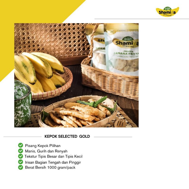 

OFFICIAL STORE PISANG GORENG BEKU SHAMIYA-Kepok Selected 1000gr