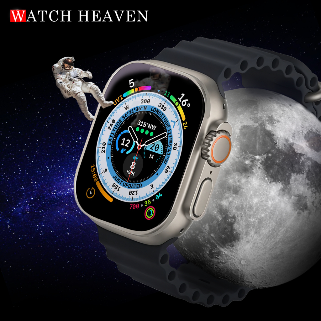 OPMO Ultra Max Smartwatch Jam Tangan Pintar Aplikasi Hryfine Waterproof Wireless Charger