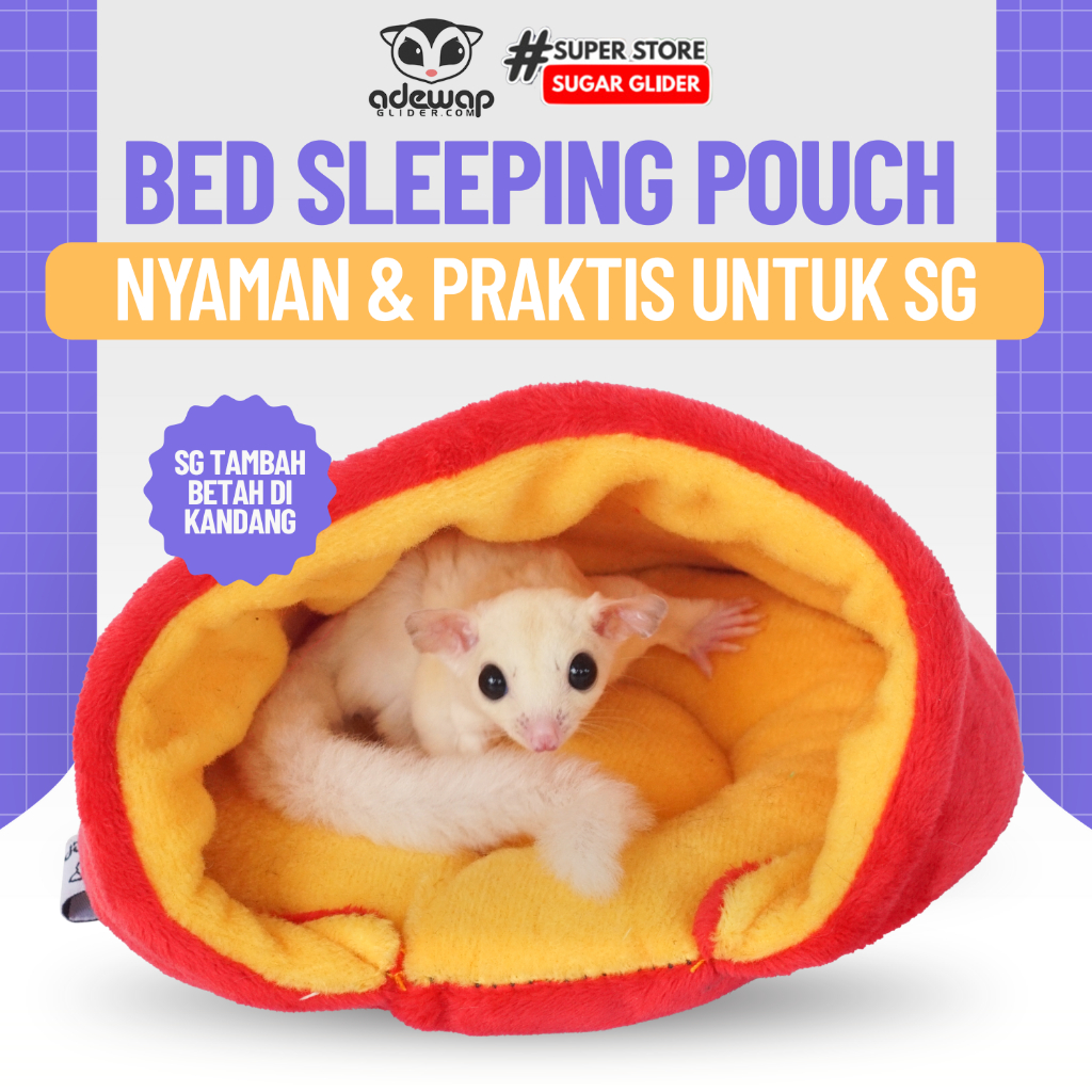 ADEWAP GLIDER Bed Sleeping Pouch Aksesoris Tempat Tidur Sugar Glider