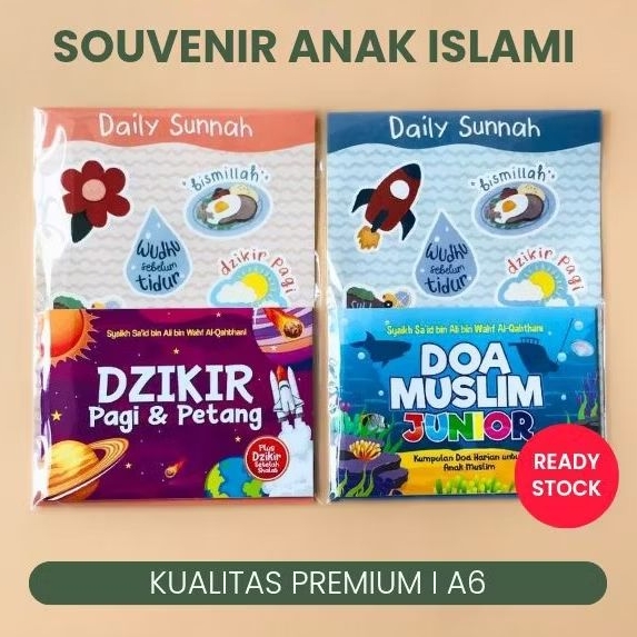 UMNI Suvenir Anak Islami Isi 2 I Sticker Edukasi + Buku Doa I Souvenir Anak TK SD Wisuda Kelulusan P