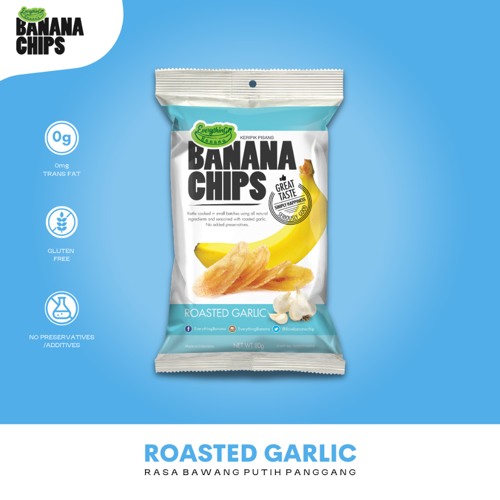 

Keripik Pisang Gurih Bawang Panggang Everything Banana Chips | Banana Chips Garlic Roasted
