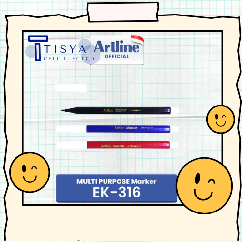 

Spidol Warna Artline Pencil Type Marker EK-316T Satuan Warna Hitam, Biru, Merah