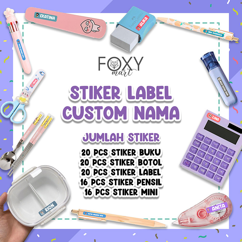 

STIKER LABEL CUSTOM NAMA ANTI AIR BANYAK UKURAN