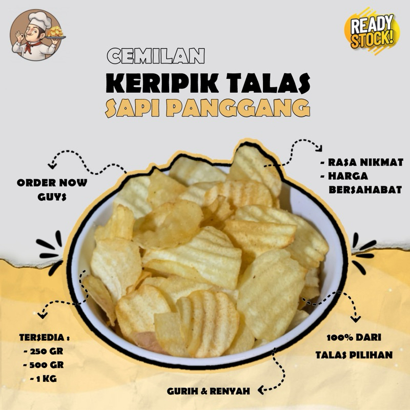 

KERIPIK TALAS SAPI PANGGANG 250 GRAM / CERIPING TALAS SAPI PANGGANG 250 GRAM