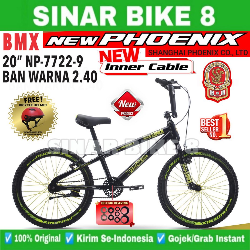 Sepeda Bmx Ukuran 20 Inch Bmx Phoenix 7722-9 Ban 2.40 Warna