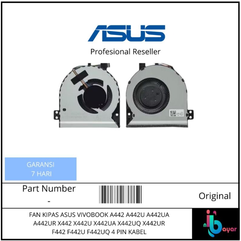 FAN KIPAS ASUS VIVOBOOK Original A442 A442U A442UA A442UR X442 X442U X442UA X442UQ X442UR F442 F442U