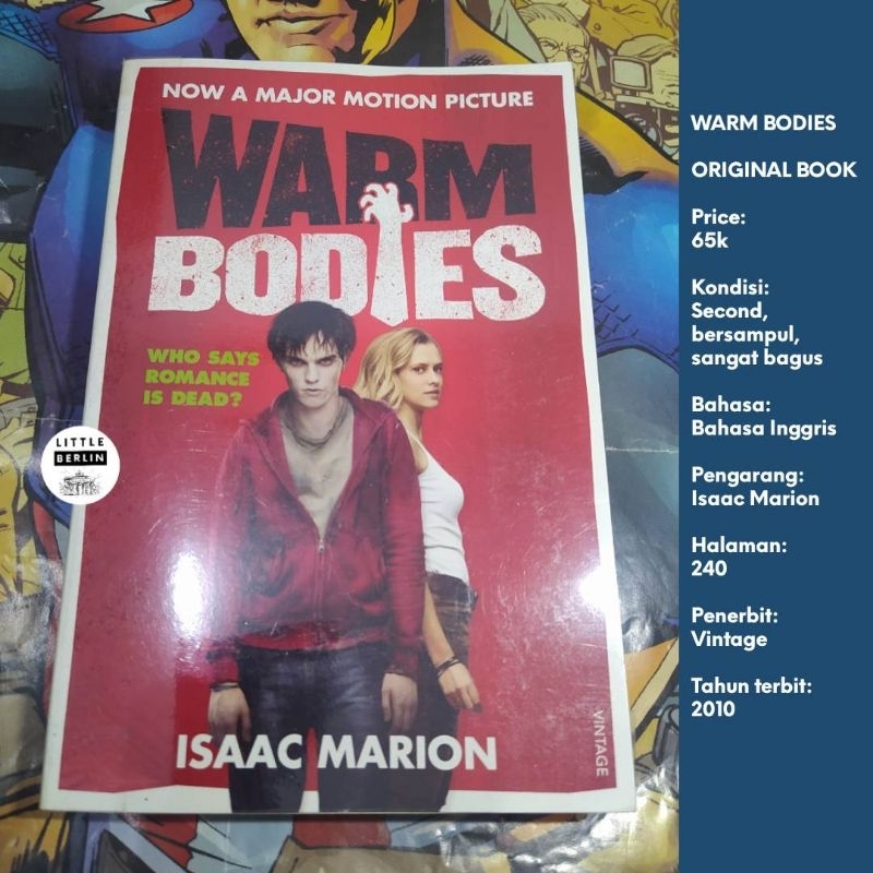 ORIGINAL Novel WARM BODIES Isaac Marion English Preloved Romance Horror Novel Film Nicholas Hoult No