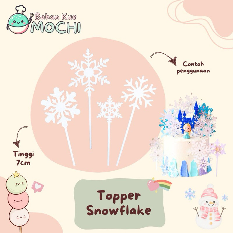 

Topper Snowflake / Topper Salju / Topper Frozen / Topper Ulang Tahun Salju Snowflake