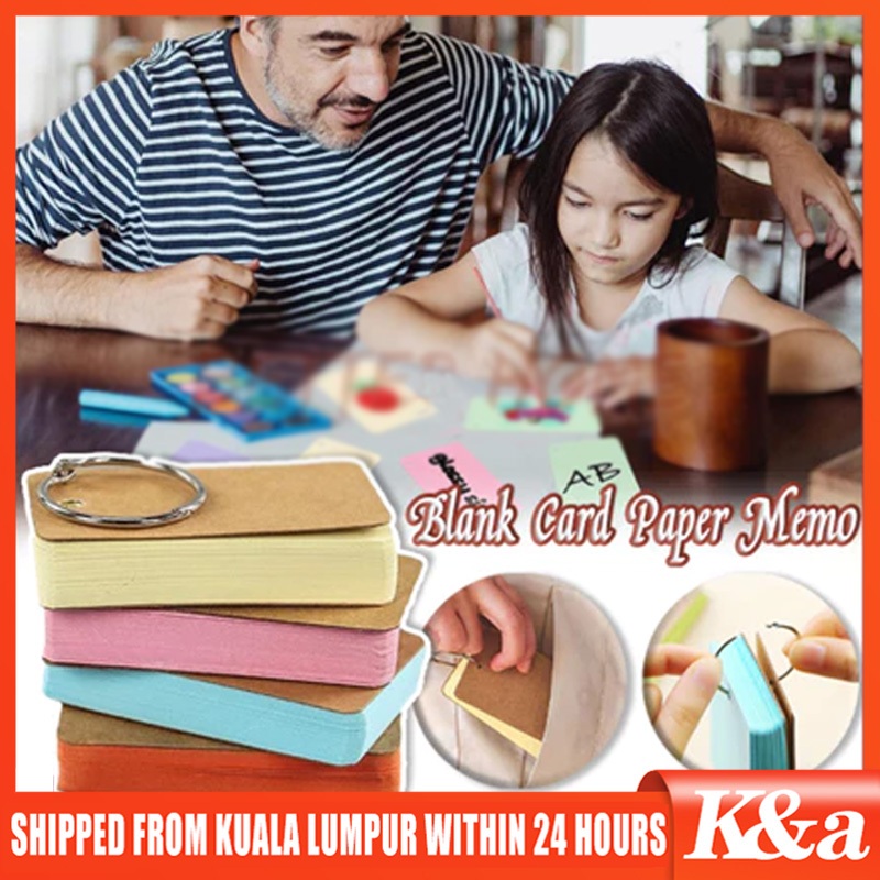 

Flash Card Warna-warni/Flash Card Polos 50 Lembar Pastel Free Ring Notes Ring Memo Ring