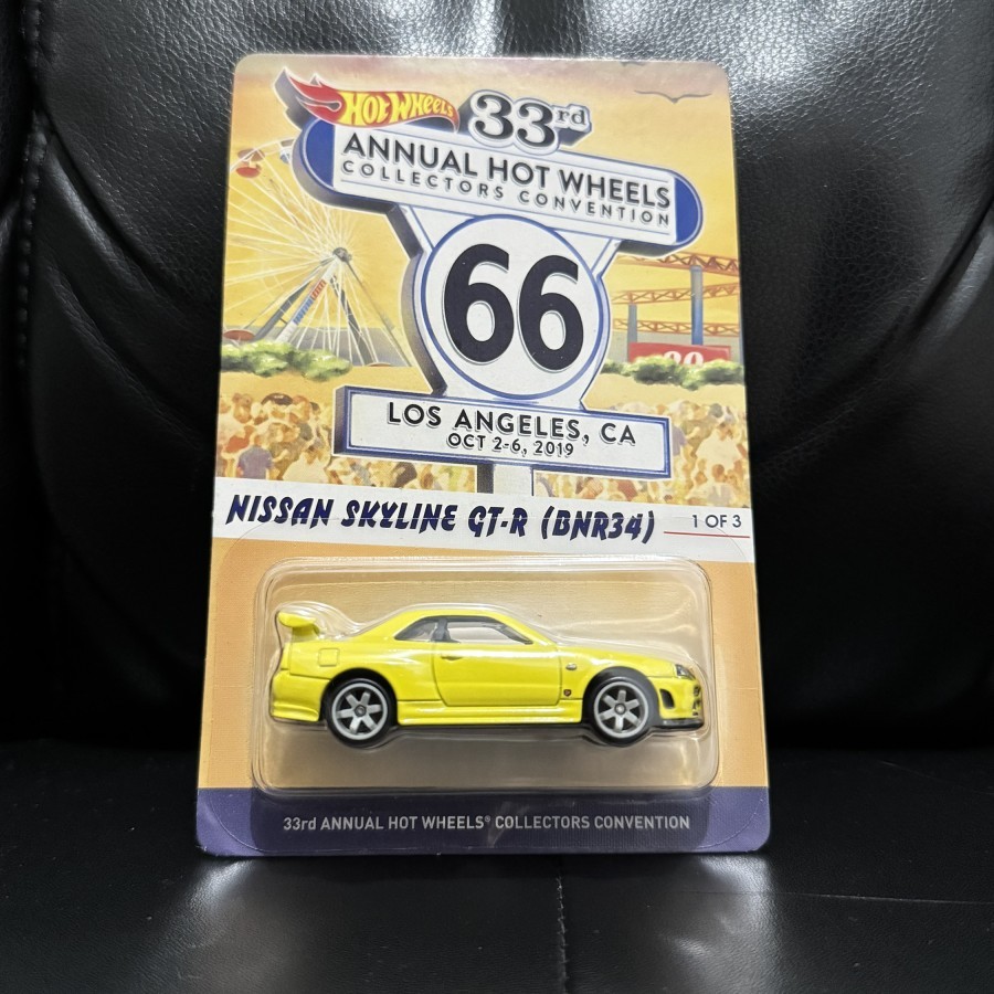 Hotwheels nissan skyline gtr r34 LA convention kuning yellow