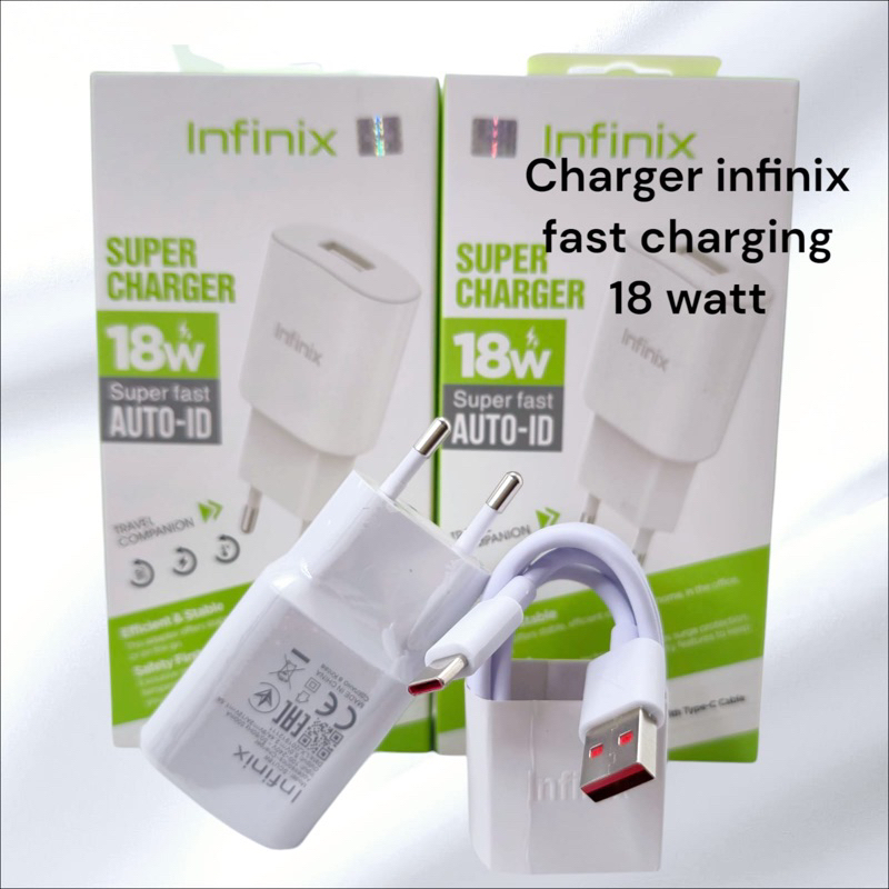 Charger infinix 18watt super fast charging Original 100% infinix