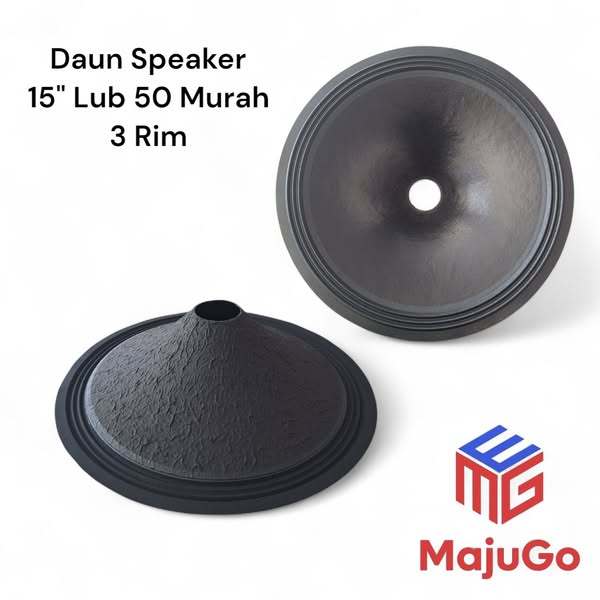 Daun Speaker 15 inch Lubang 50mm Kilap 3 Rim tinggi 10cm