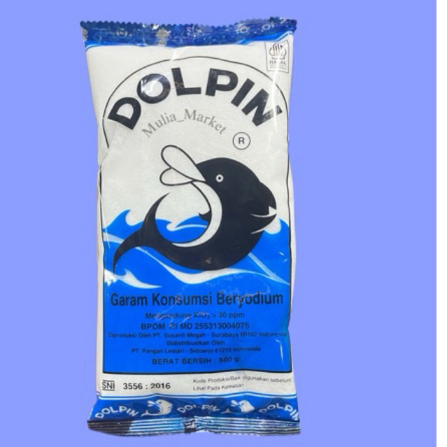

Garam Dolpin 500Gr /Garam Halus/Garam Dolpin Beryodium