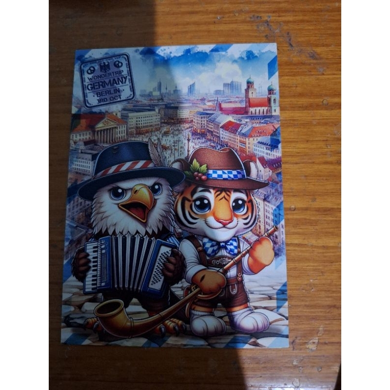 

kartu pos Wonder trip j erman/germany postcard