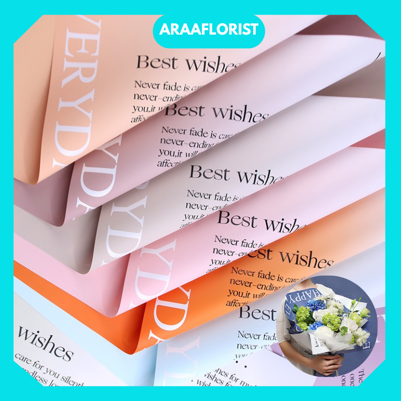 

KB054 20 LEMBAR Flower Wrapping Paper Bicolor Cellophane Dua Warna Kertas Bunga/ Kertas Bungkus Kado Florist