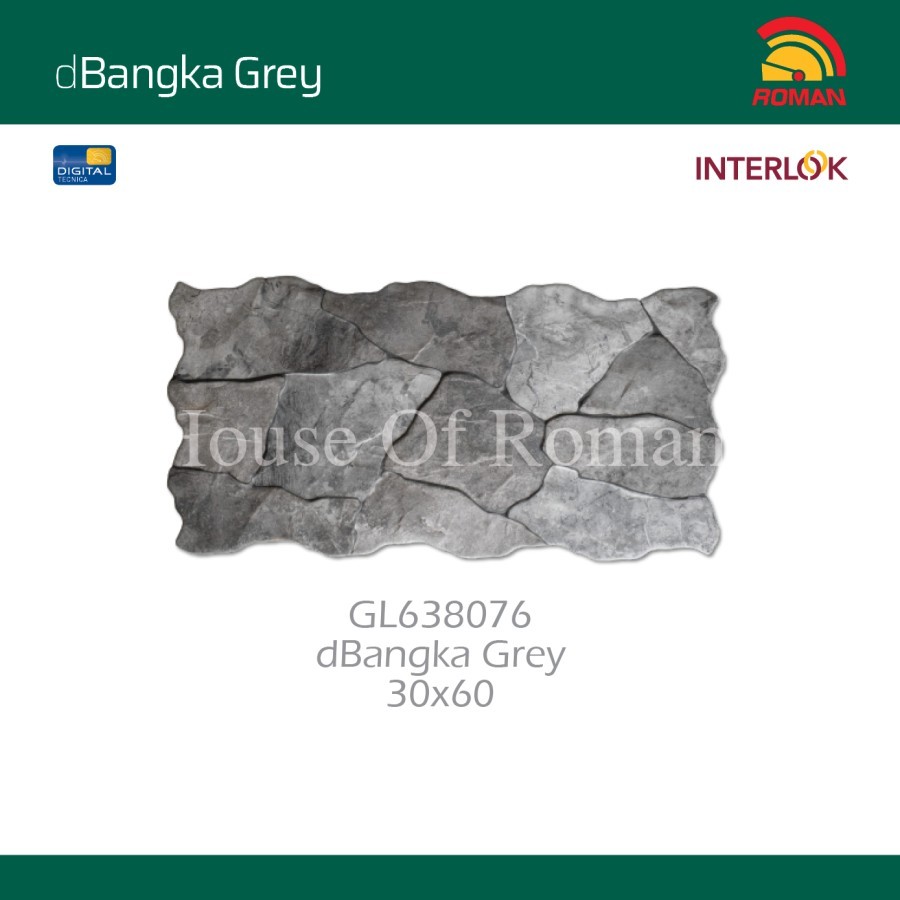 ROMAN KERAMIK Interlok dBangka Grey 30x60 GL638076 ROMAN KERAMIK