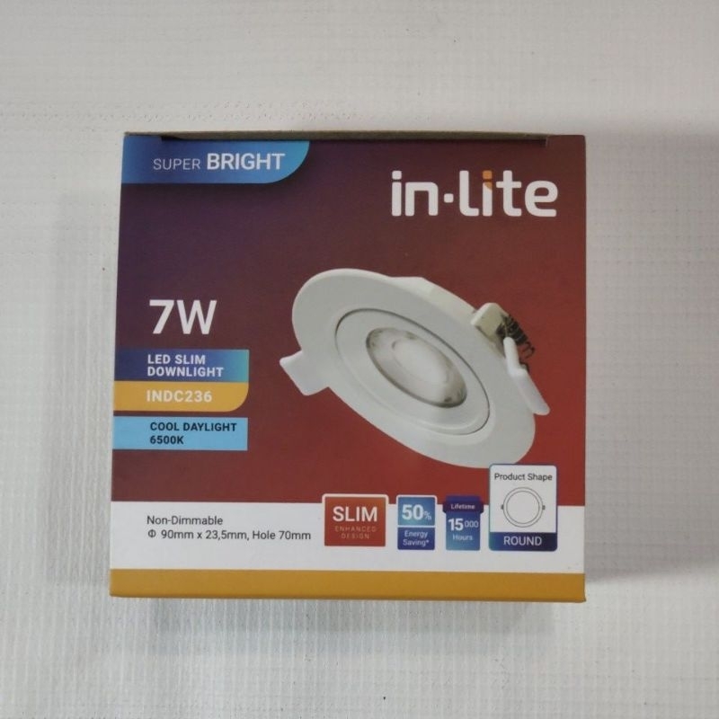 Lampu SLIM DOWNLIGHT in-Lite 7 Watt
