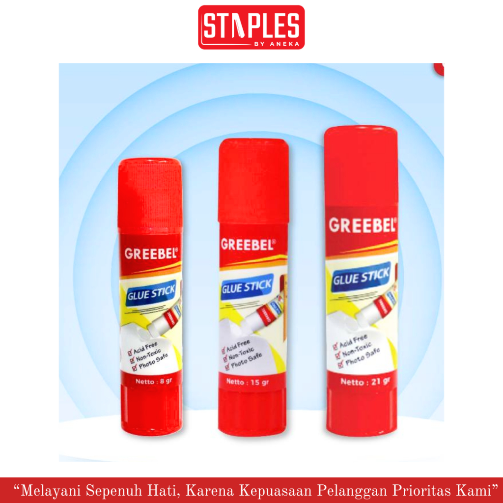 

Greebel Glue Stick 8GR / 15GR / 21GR / Lem Stick / Lem Kertas Lipstik / Glustick