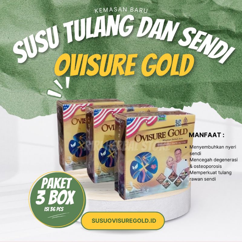 

3 BOX OVISURE GOLD USA ORIGINAL SUSU TULAN DAN NYERI SENDI TERBAIK